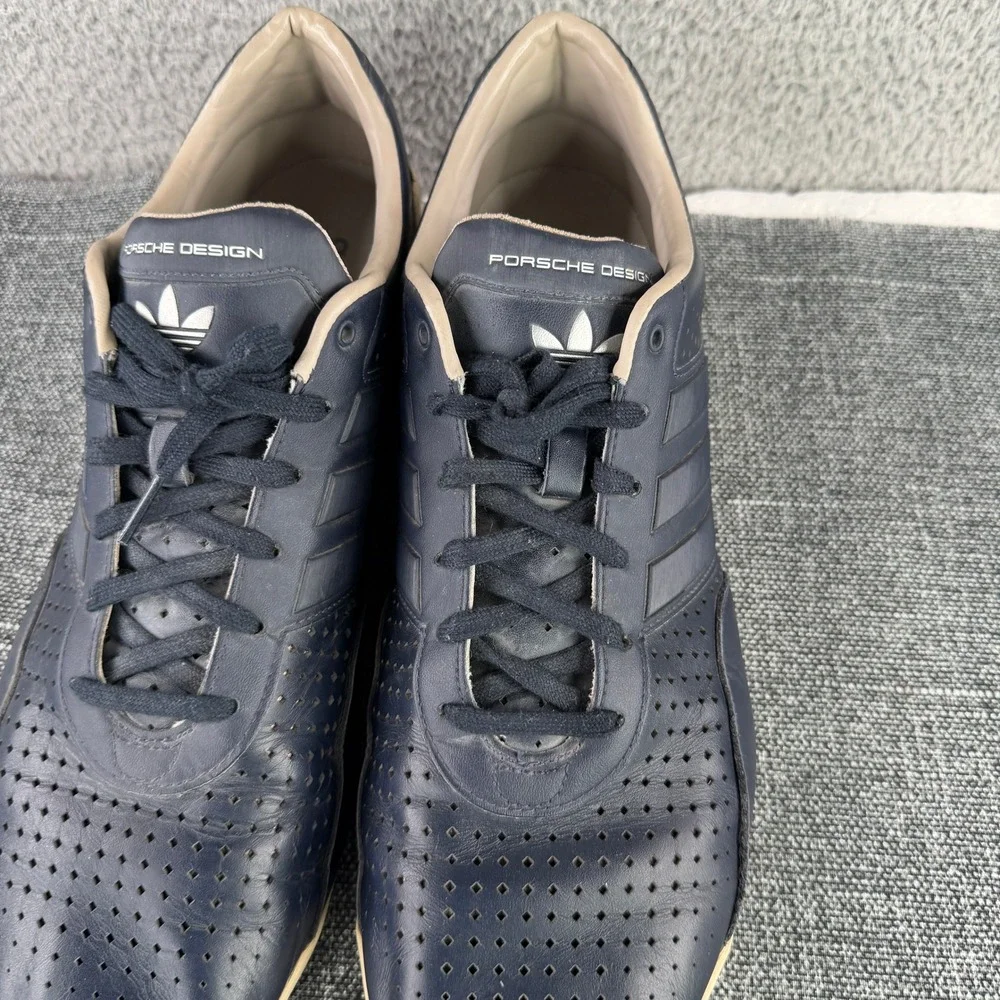Adidas Porsche Design 550 Mens Size 13.5 Navy Blue Leather Sneakers Q23154